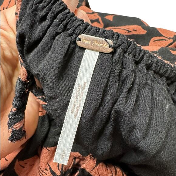 FREE PEOPLE Terracotta Linen Perfect Sundress Dark Combo Women's Size Small - Picture 5 of 10
